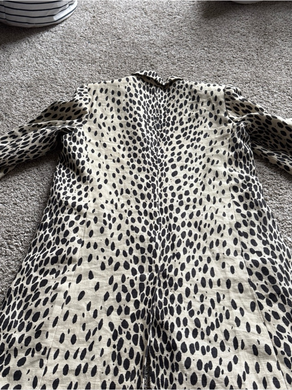 Emerson Fry Cream and Black Spotted Trench Coat - Picture 8 of 8